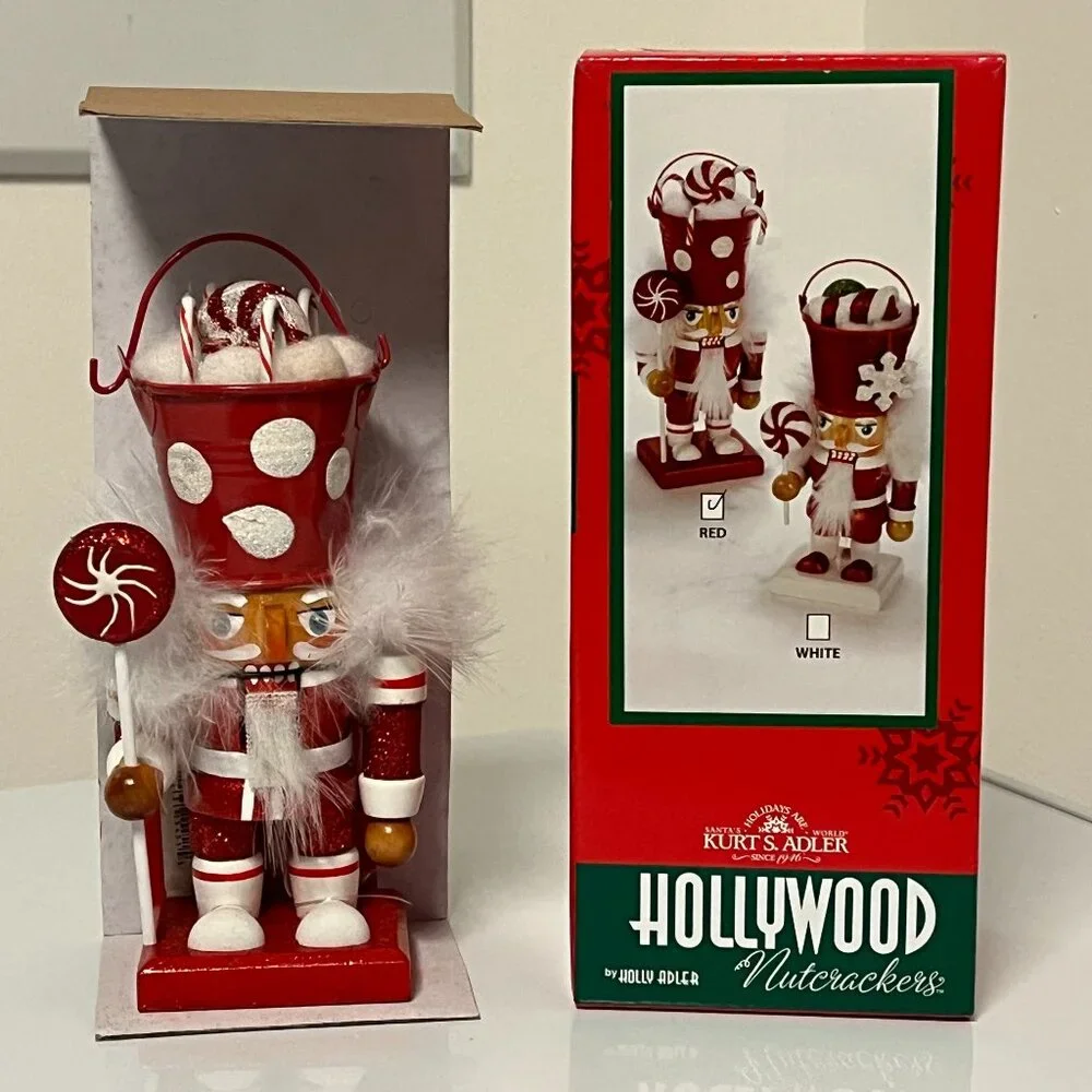 Kurt Adler Short Bucket Hat Soldier Wooden Hollywood Christmas Nutcracker 7 1/2